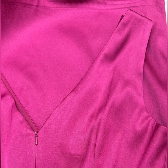 Donna Ricco pink magenta V neck Dress - Picture 4 of 8